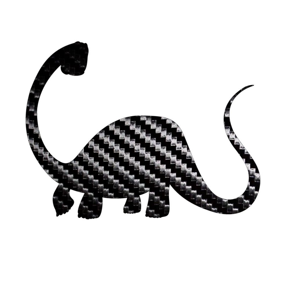 4 Pack Dinosaur Sticker Black Carbon Fiber Vinyl Decal Logo Laptop Window